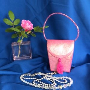 Pink evening bag